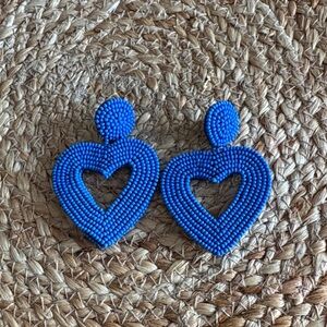 BaubleBar Blue Heart Earrings